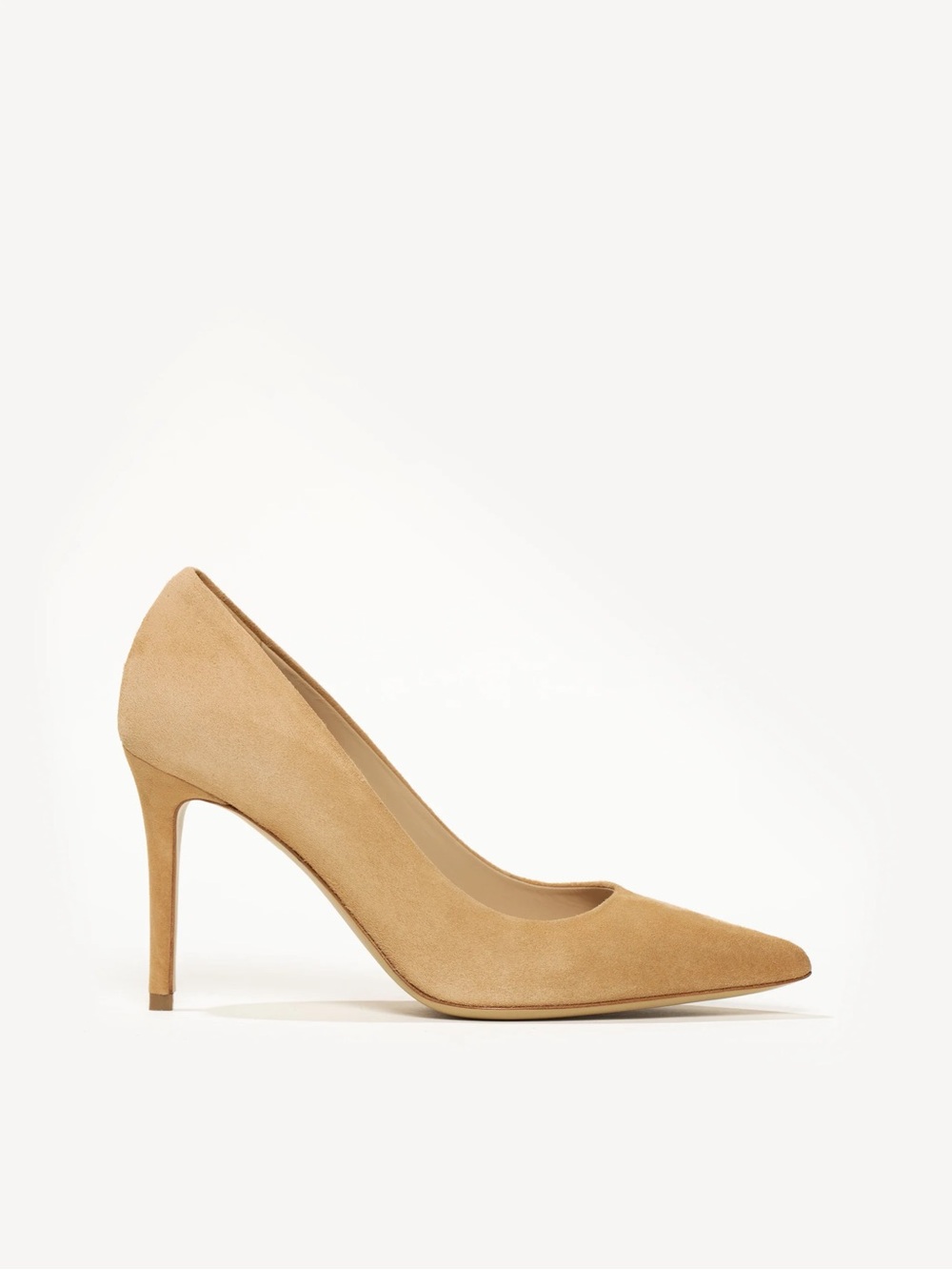 NEW M. Gemi Pointed-Toe Suede Pumps in Tan Suede - made in Italy